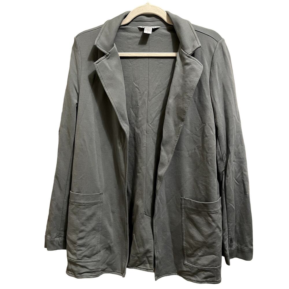 Athleta Eastbound Blazer Stretch Comfy in Minimalistic Grey Size 8 - Picture 2 of 7